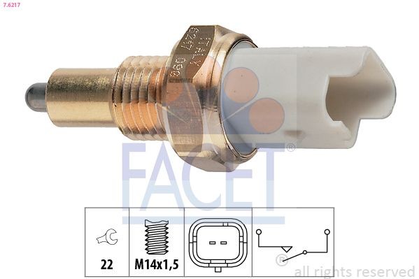 FACET Διακόπτης, φώτα όπισθεν 7.6217 7.6217 Διακόπτης φώτων όπισθεν OPEL ZAFIRA FACET