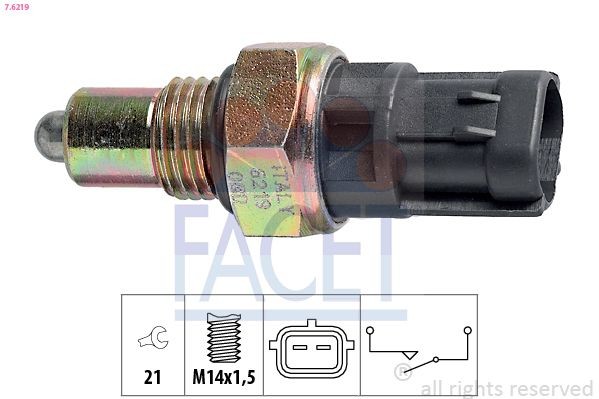 FACET Kontakt, baklygte 7.6219 Baklyskontakt Subaru GP 7.6219 FACET