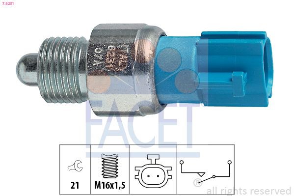 FACET Διακόπτης, φώτα όπισθεν 7.6231 7.6231 Διακόπτης φώτων όπισθεν RENAULT 9 FACET