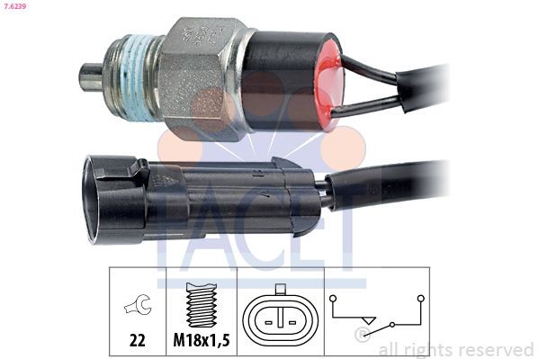 FACET Kontakt, baklygte 7.6239 Kontakt baklygte FACET Fiat PALIO 7.6239