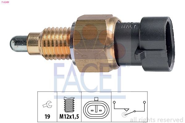 Spínač cúvacích svetiel FACET 7.6249 FACET 7.6249: Spínač cúvacích svetiel Fiat PUNTO 2022
