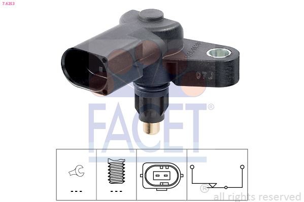 FACET Achteruitrijschakelaar 7.6253 Schakelaar achteruitrijlicht FACET B-Klasse 7.6253 goedkoop