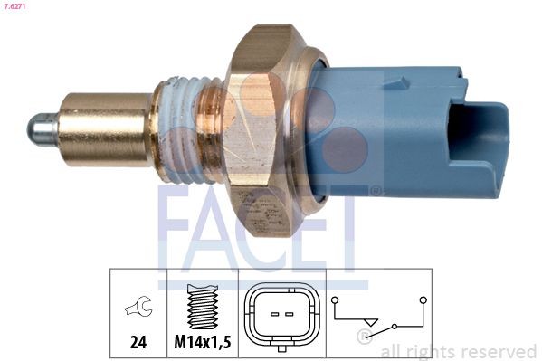 FACET Achteruitrijschakelaar 7.6271 FACET 7.6271 Schakelaar achteruitrijlicht Renault Megane II Bus prijs