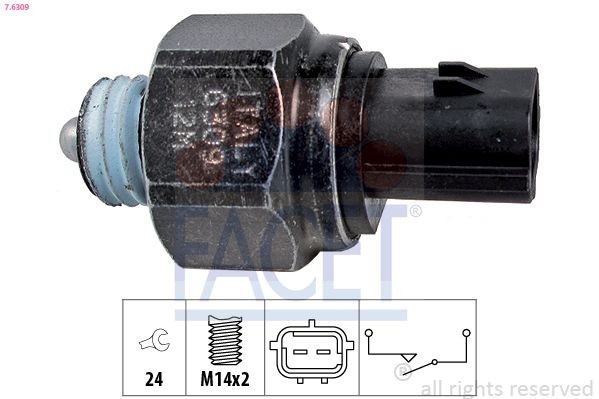 Kontakt, baklygte FACET 7.6309 FACET 7.6309: Baklyskontakt Hyundai H-1 Kasse 2020