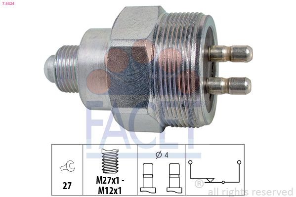 Reverse light switch FACET 7.6324 FACET 7.6324 Mercedes SPRINTER 2007 Reverse light sensor price