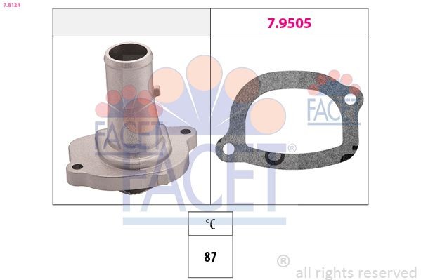 FACET Termostaat, Jahutusvedelik 7.8124 7.8124 Termostaat FIAT 124 FACET