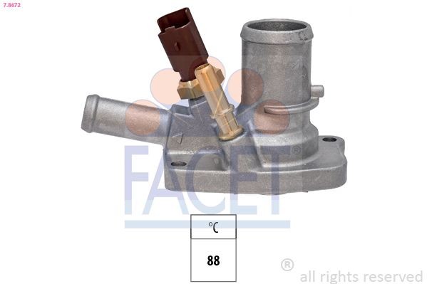 FACET Thermostaat, koelvloeistof 7.8672 FACET 7.8672 Thermostaat, behuizing Lancia Ypsilon 3 prijs