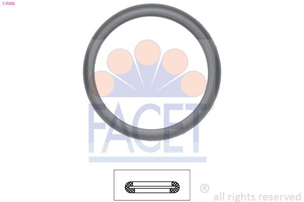 FACET Gasket, thermostat 7.9598 7.9598 FACET thermostat gasket for TOYOTA URBAN CRUISER