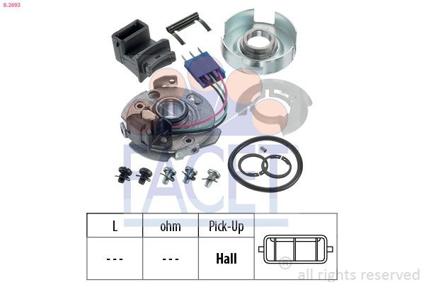 Sensore, Impulso d'accensione FACET 8.2693 EPS 1.906.193 FACET 8.2693 Sensore albero motore Volkswagen JETTA 2021