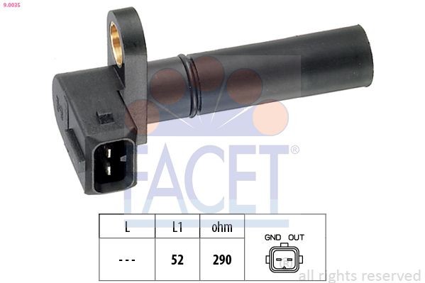 FACET Krukassensor 9.0035 FACET 9.0035 Krukaspositiesensor Ford Escort MK4 Station Wagon prijs