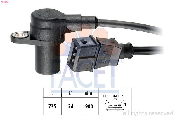 FACET Krukassensor 9.0074 9.0074 Krukassensor FACET HYUNDAI ix20