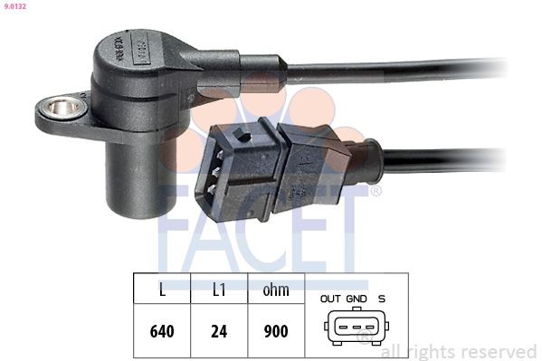 FACET Crankshaft sensor 9.0132 FACET 9.0132 Vauxhall INSIGNIA crankshaft sensor price