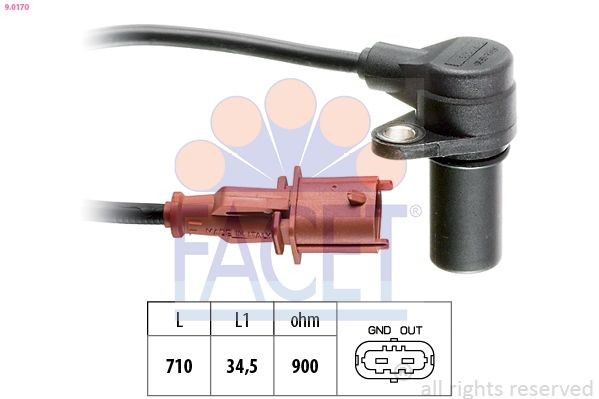 FACET Kurbelwellensensor 9.0170 9.0170 Kurbelwellensensor FACET ALFA ROMEO GIULIA