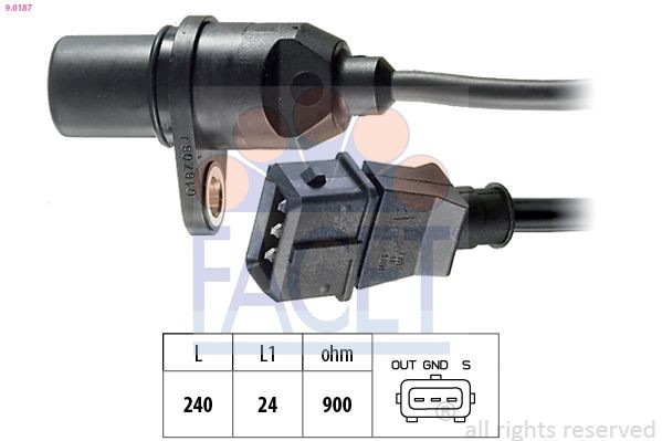FACET Krukassensor 9.0187 Hyundai ix20 Krukas-sensor FACET 9.0187