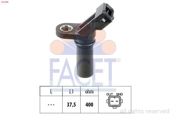 FACET Snímač impulzov kľukového hriadeľa 9.0188 Snímač otáčok kľukového hriadeľa FACET FUSION 9.0188 lacné