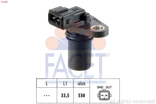 FACET Sensore n° giri, Gestione motore 9.0189 FACET 9.0189 Sensore giri motore Sierra Mk2 Station Wagon (BNG) prezzo