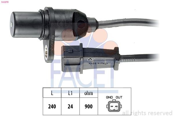 FACET Generatore di impulsi, Albero a gomiti 9.0279 9.0279 Sensore giri motore KIA STONIC FACET costo