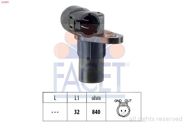 FACET Gerador de impulsos, cambota 9.0291 Sensor da cambota FACET GRAND VITARA 9.0291 baratos