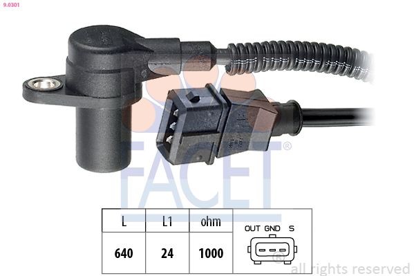 FACET Impulsgiver, veivaksel 9.0301 Veivsensor FACET DUSTER 9.0301 billige