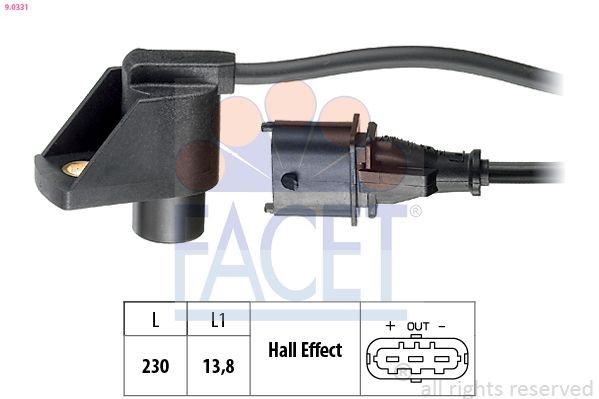 FACET Sensore albero a camme 9.0331 9.0331 Sensore albero a camme OPEL KADETT FACET costo