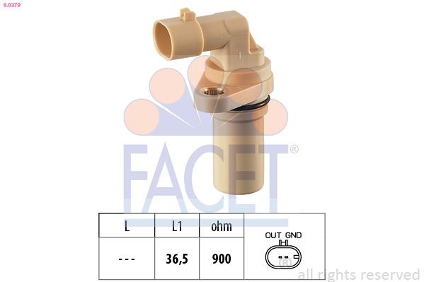 FACET Kurbelwellensensor 9.0379 9.0379 Kurbelwellensensor FACET ROVER 100