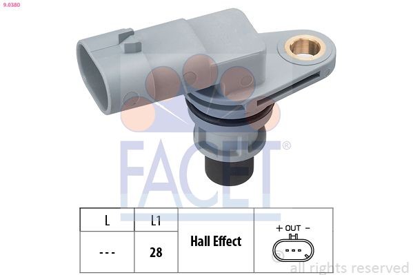 FACET Kurbelwellensensor 9.0380 OT-Geber FACET Alfa Romeo GIULIA 9.0380