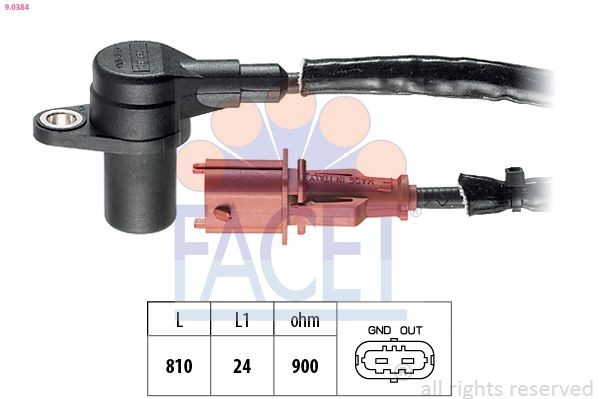 FACET Kurbelwellensensor 9.0384 Kurbelwellenpositionssensor FACET GIULIA 9.0384 günstig