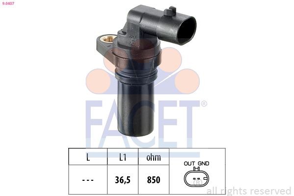 FACET Krukassensor 9.0407 9.0407 Krukassensor FACET CITROЁN BX