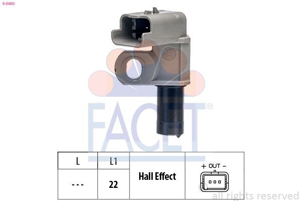 FACET Sensor, kamakselposisjon 9.0460 Kamakselsensor FACET SANDERO 9.0460 billige