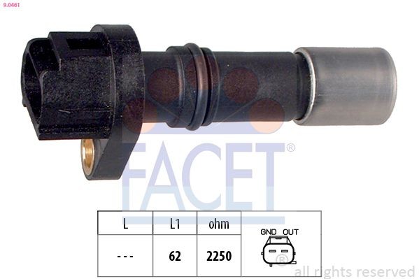 FACET Krumtapsføler 9.0461 Krumtapaksel sensor FACET PARTNER 9.0461 billig