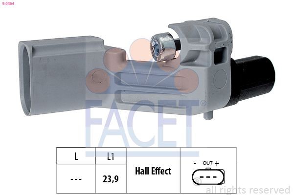 FACET Krukassensor 9.0464 FACET 9.0464 Krukas positie sensor Caddy V California (SBB, SBJ) prijs