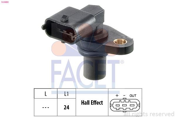 FACET Nokkenassensor 9.0480 Opel KADETT Nokkenas-sensor FACET 9.0480