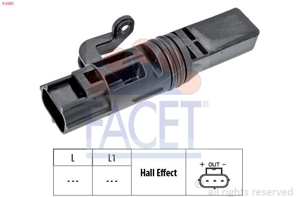 FACET Toerentalsensor, motormanagement 9.0481 Ford USA F-350 Krukas-sensor FACET 9.0481