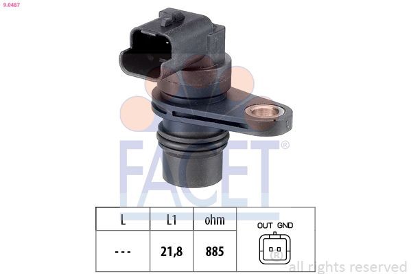FACET Toerentalsensor, motormanagement 9.0487 9.0487 FACET Krukas positie sensor Daihatsu goedkoop