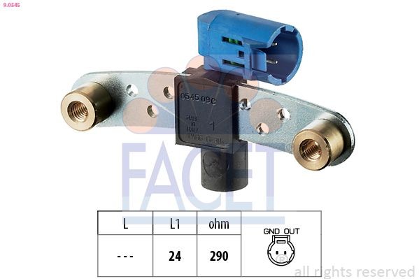 FACET Drehzahlsensor, Automatikgetriebe 9.0493 9.0493 Geschwindigkeitssensor FACET VW CC