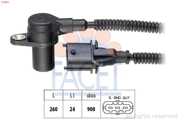 FACET Krukassensor 9.0494 Kia SOUL Krukas-sensor FACET 9.0494
