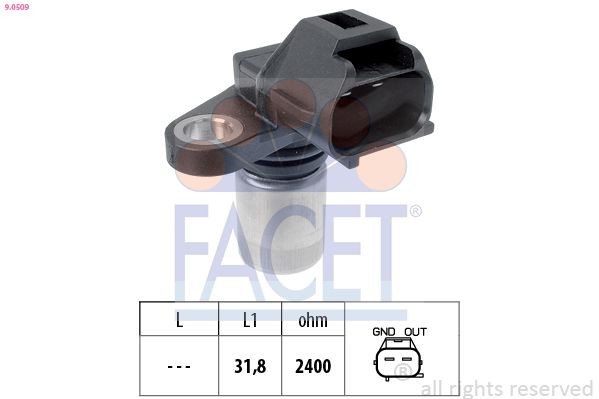 FACET Krukassensor 9.0509 FACET 9.0509 Krukas positie sensor Toyota 4runner KZN 185 goedkoop