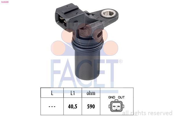 FACET Sensore n° giri, Gestione motore 9.0539 9.0539 Sensore giri motore NISSAN 370 Z FACET costo