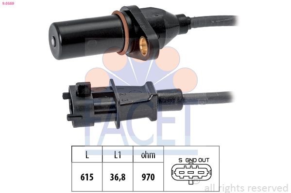 FACET Krukassensor 9.0569 9.0569 Krukaspositiesensor HYUNDAI ix20 FACET