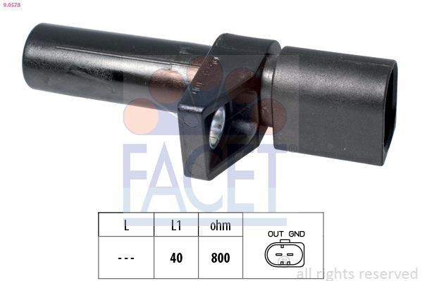 FACET Impulssianturi, kampiakseli 9.0578 9.0578 FACET Kampiakselin tunnistin BMW 5-sarja