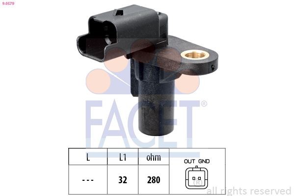 FACET Capteur PMH 9.0579 Opel ASCONA Capteur de vilebrequin FACET 9.0579