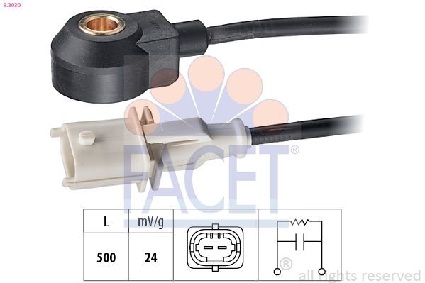 FACET Sensor de detonação 9.3030 9.3030 Sensor de detonação ALFA ROMEO 145 FACET