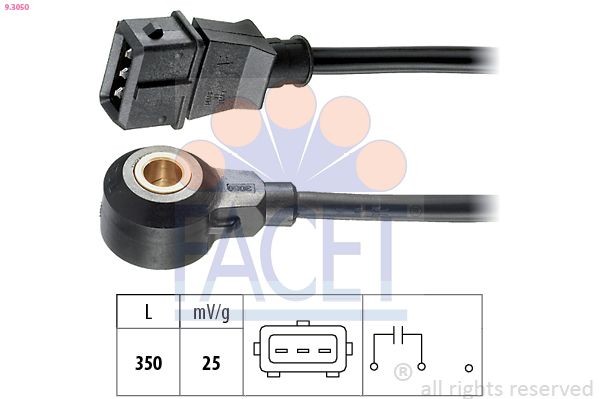 FACET Klopsensor 9.3050 FACET 9.3050 Klopsensor VAUXHALL Omega (B) Station Wagon (V94) goedkoop