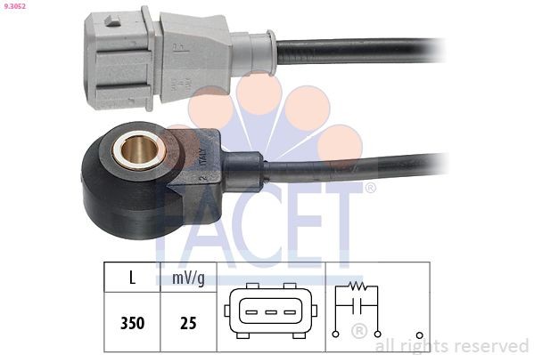 FACET Klopsensor 9.3052 9.3052 Klopsensor CHEVROLET VOLT FACET