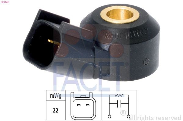 FACET Capteur de cliquetis 9.3141 FACET 9.3141 Capteur de cliquetis LAND ROVER Range Rover Sport (L494) 3.0 P400 MHEV 4x4 400 CV 2023