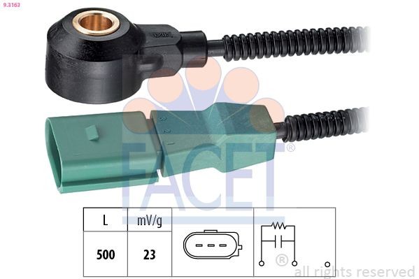 FACET Klopsensor 9.3163 FACET 9.3163 Klopsensor AUDI A6 Allroad goedkoop
