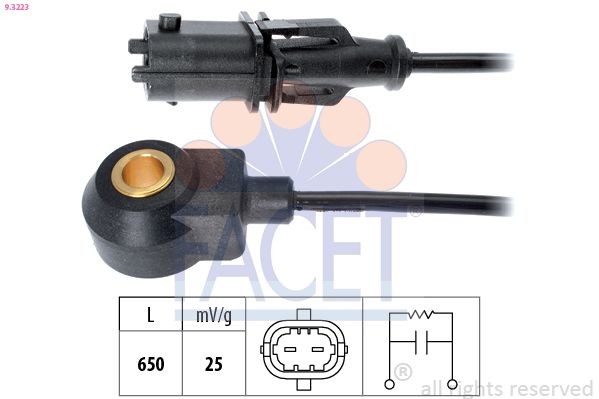 FACET Klopsensor 9.3223 FACET 9.3223 Klopsensor VAUXHALL Omega (B) Station Wagon (V94) goedkoop