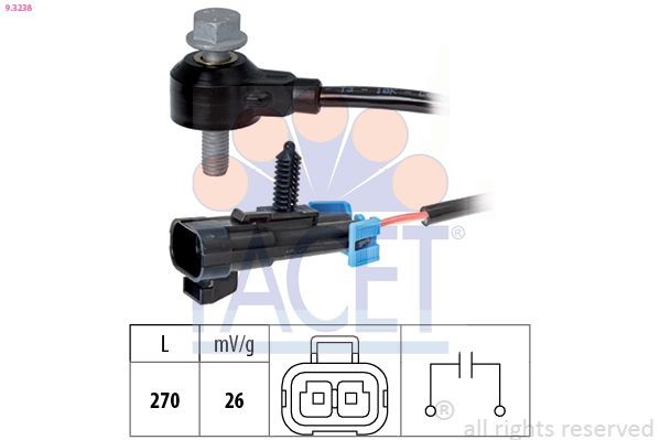 FACET Senzor klepania 9.3238 FACET 9.3238 Senzor klepania Saab 9-3 Cabrio YS3F cena