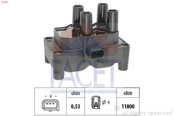FACET Sytytyspuola 9.6381 KA+ Sedan (TK, FK) sytytyspuola FACET 9.6381