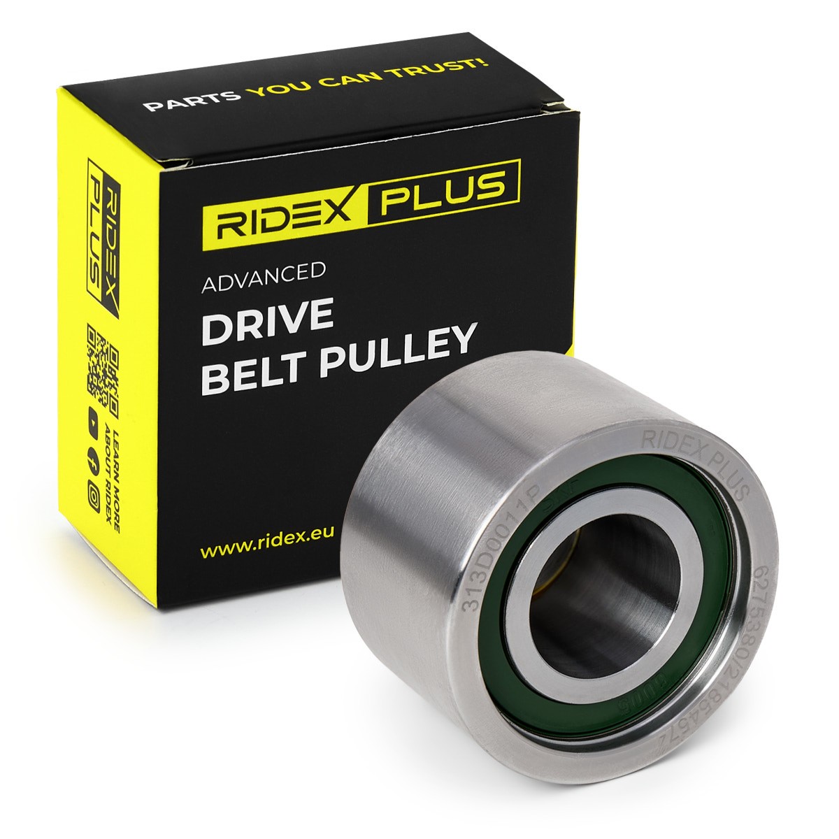 RIDEX PLUS Geleiderol, distributieriem 313D0011P Skoda FABIA Geleide rol / omdraairol getande riem RIDEX PLUS 313D0011P